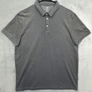 H&M Coolmax Men’s Slim Fit Gray Polo Shirt Size Large